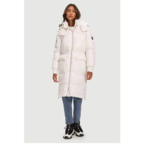 Reo Long Length Puffer Coat Size S/P Off White New With Tags